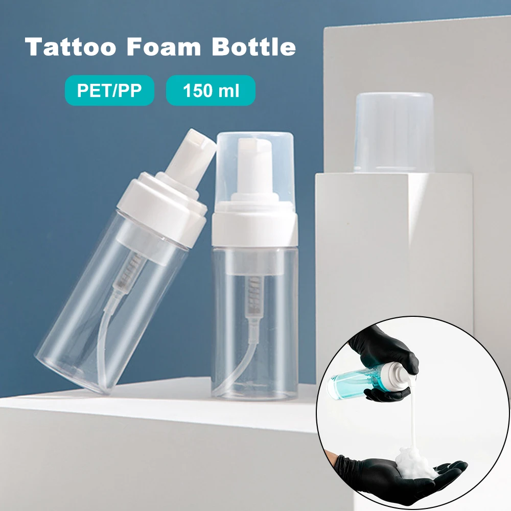 

Флакон для пены из ПЭТ, 150 мл, прозрачный, для смешивания тату-чернил, флакон для мусса, флакон для пены, принадлежности для тату