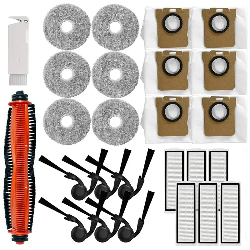 【essenziali】kit-di-accessori-di-ricambio-comprese-spazzole-filtri-sacchetti-per-la-polvere-per-xiaomi-robot-vacuum-5-5-pro