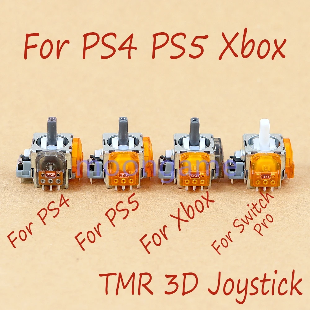 2pcs For PS4 PS5 Xbox One Series Switch Pro Controller 3D Analog Rocker Thumbstick TMR Electromagnetic Joystick