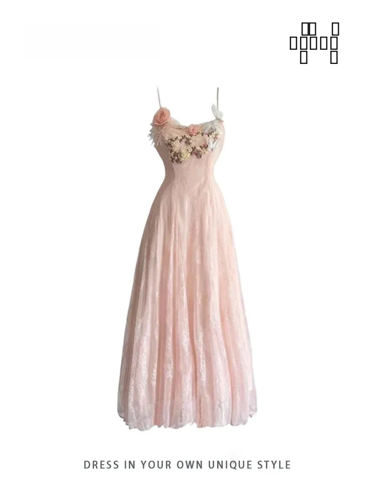 

Летний женский длинный сарафан Heza Sweet Gentle: элегантный, с эффектом утягивания талии, очень нежный, для отпуска, в стиле «суперфеерия»