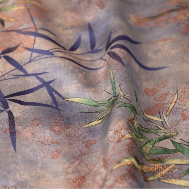leaf fragrant gauze printed fabric ancient-style table patchwork soft tie-dyed