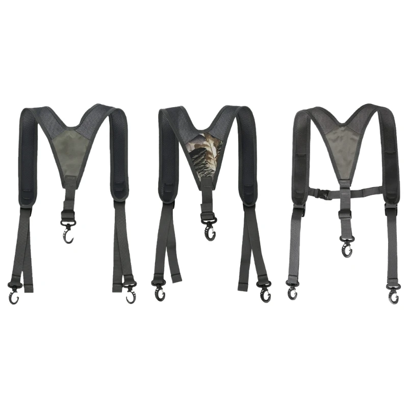 Arnês traseiro 77hc y com 3 ganchos, suspensórios largos, gancho para homens, ajustável, uso tático ar livre, cinto
