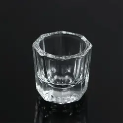 Liquid 1PC Container Mixing Nail Art Tool Glassware Crystal cup Manicure Tools Glass Cup Octagon Cup