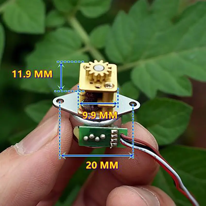 Two-phase Four-wire 15mm Stepper Motor with All-steel Gear Stepping Gear Motor for Precision Equipment, Reduction Ratio 1: 51.4