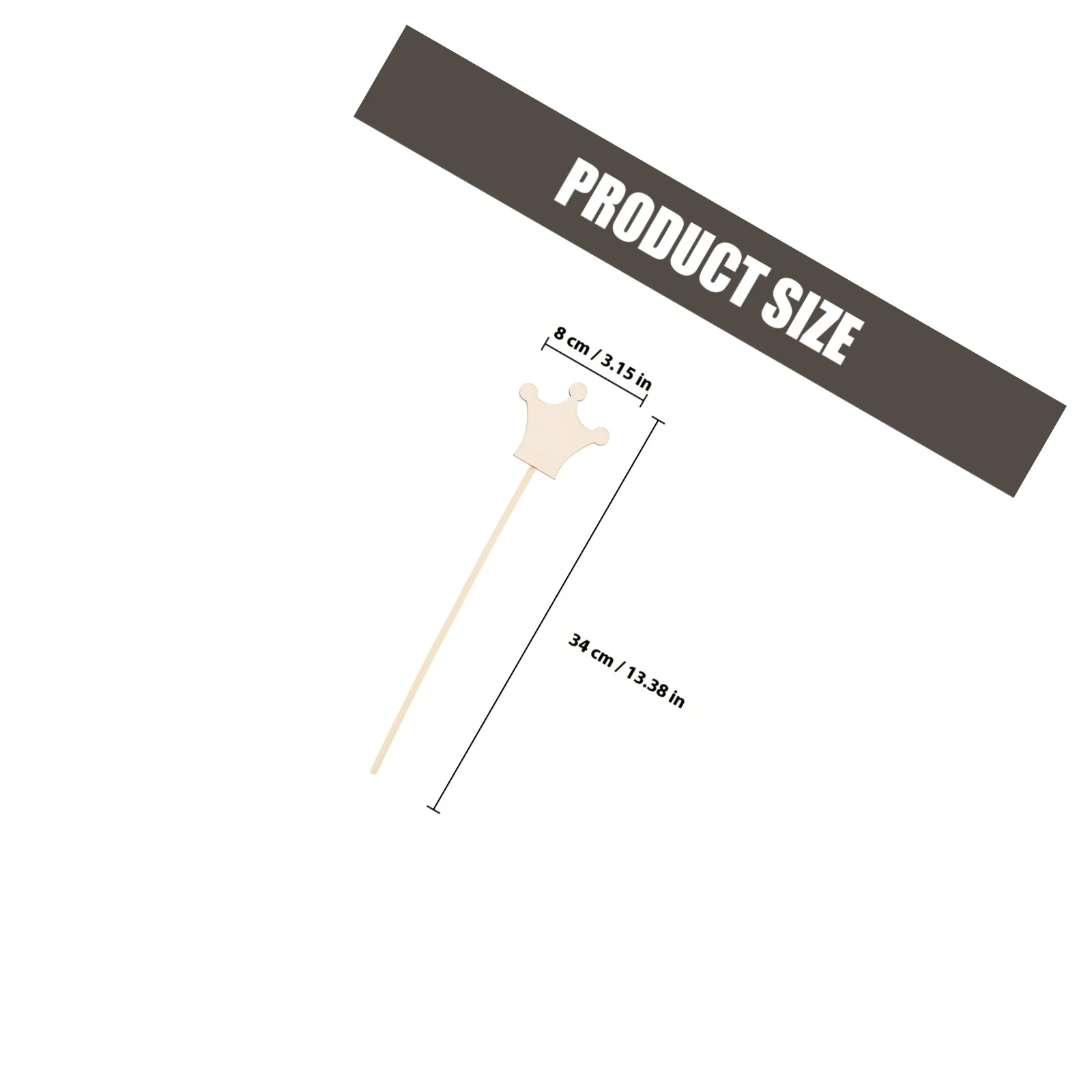 8 قطعة الجنية عصا تاج خشبي DIY بها بنفسك عصا الجنية فارغة اللوحة الإبداعية الحرفية الأطفال يدوية الصنع الديكور هدية الكتابة على الجدران اللوحة #5