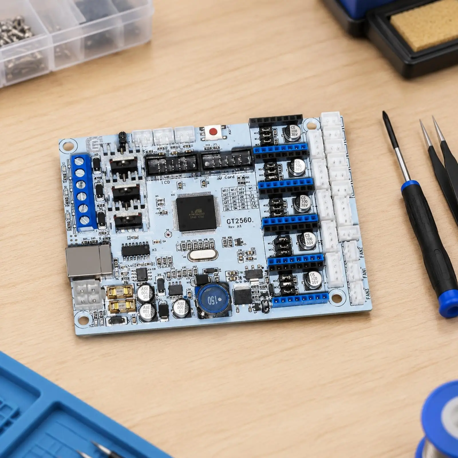 3D Printer Mainboard Replaceable GT2560 3D Printer Controller Board USB-Connected for Maintenance Workstations