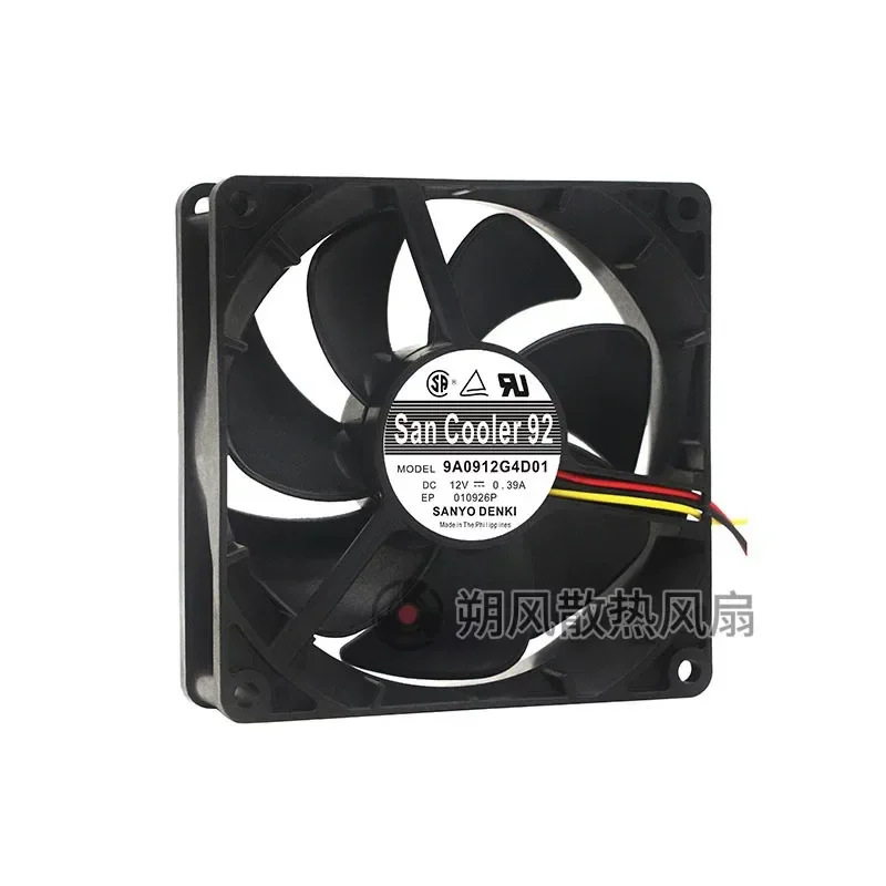 for Sanyo 9A0912G4D01 9225 12V 0.39A 9CM PWM Temperature Control Speed Regulation Violent Cooling Fan