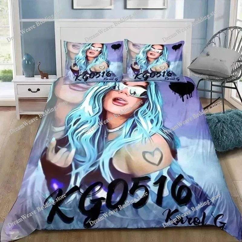 Lovely Karol G Manana Duvet Cover Pillowcase Bedding Set Adult BoyGirl Bedroom Decoration Children Gift Single Double Large Size