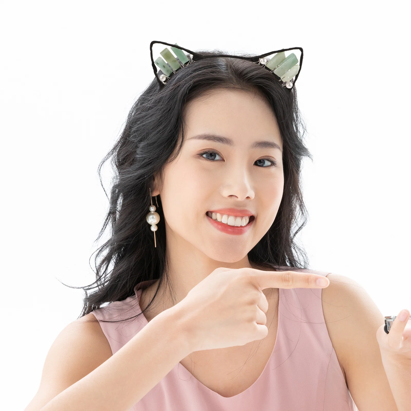 

Crystal Cat Ears Headband Lightweight Comfortable Party Wear for Women Daily Style Decorative Hair Accessory Cosplay Cat Ears