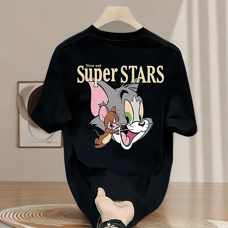 

2025 New Hot Selling American Trendy Cartoon 3D Printed Short Sleeved T-shirt for Men and Women Loose Top