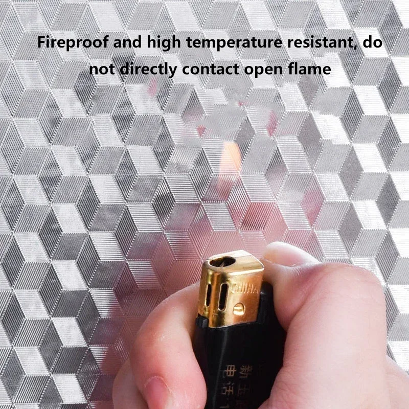 Anti-fouling High Temperature Aluminum Foil Self-adhesive Wallpaper Kitchen Oil-proof Waterproof Stickers Stove Cabinet Stickers