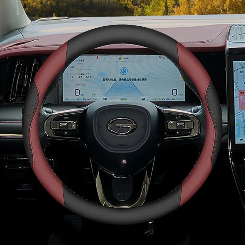 

Кожаный чехол на руль автомобиля для GAC Trumpchi M8 M6 GS8 E8 E9 ES9 GN8 2021 2022 2023 2024 2025 2026 Аксессуары для интерьера