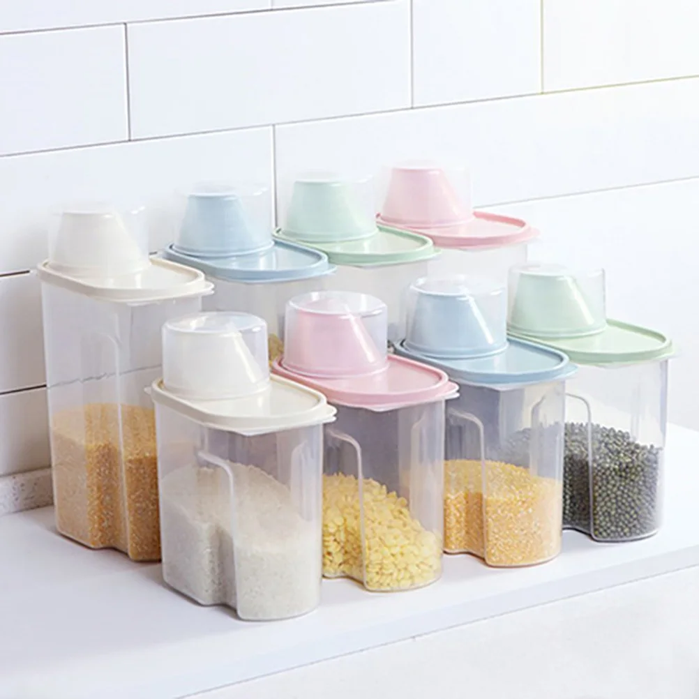 

2.5L Eco Friendly Transparent Plastic Grain Storage Tank Sealed Containers for Whole Grains Rice Cereal Moisture Proof Fresh