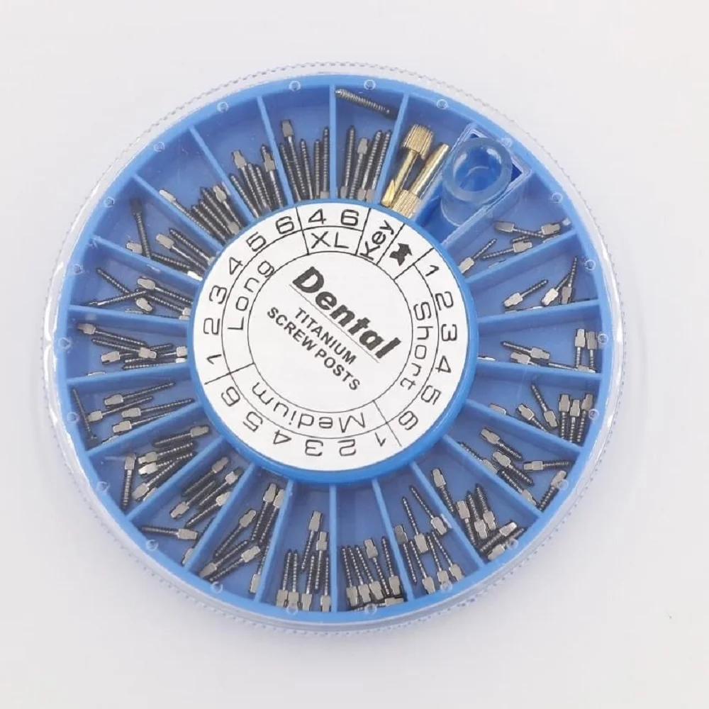 DENTAL Golden Plated or Titanium Coated Stainless Steel Dental Screw Post