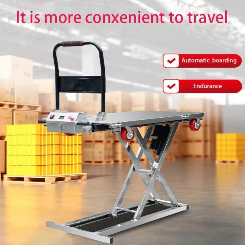 

Customized 300 kg Electric Hand Truck Trolley Heavy Steel Cargo Transport Folding Cart Self Loading