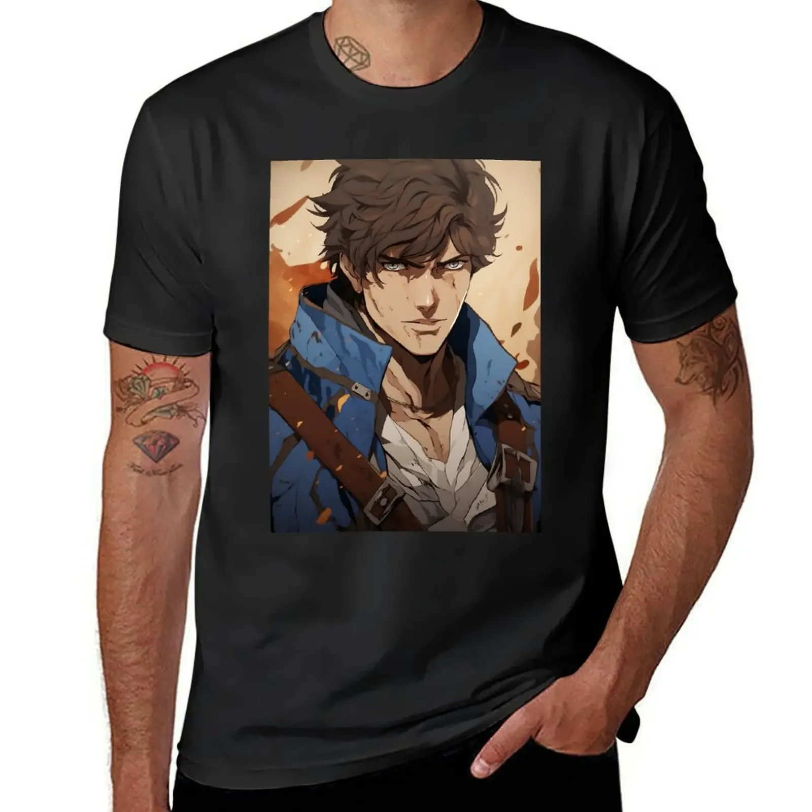 Castlevania Nocturne Richter Belmont T-Shirt anime tshirt vintage t shirts sweat anime mens graphic t-shirts big and tall