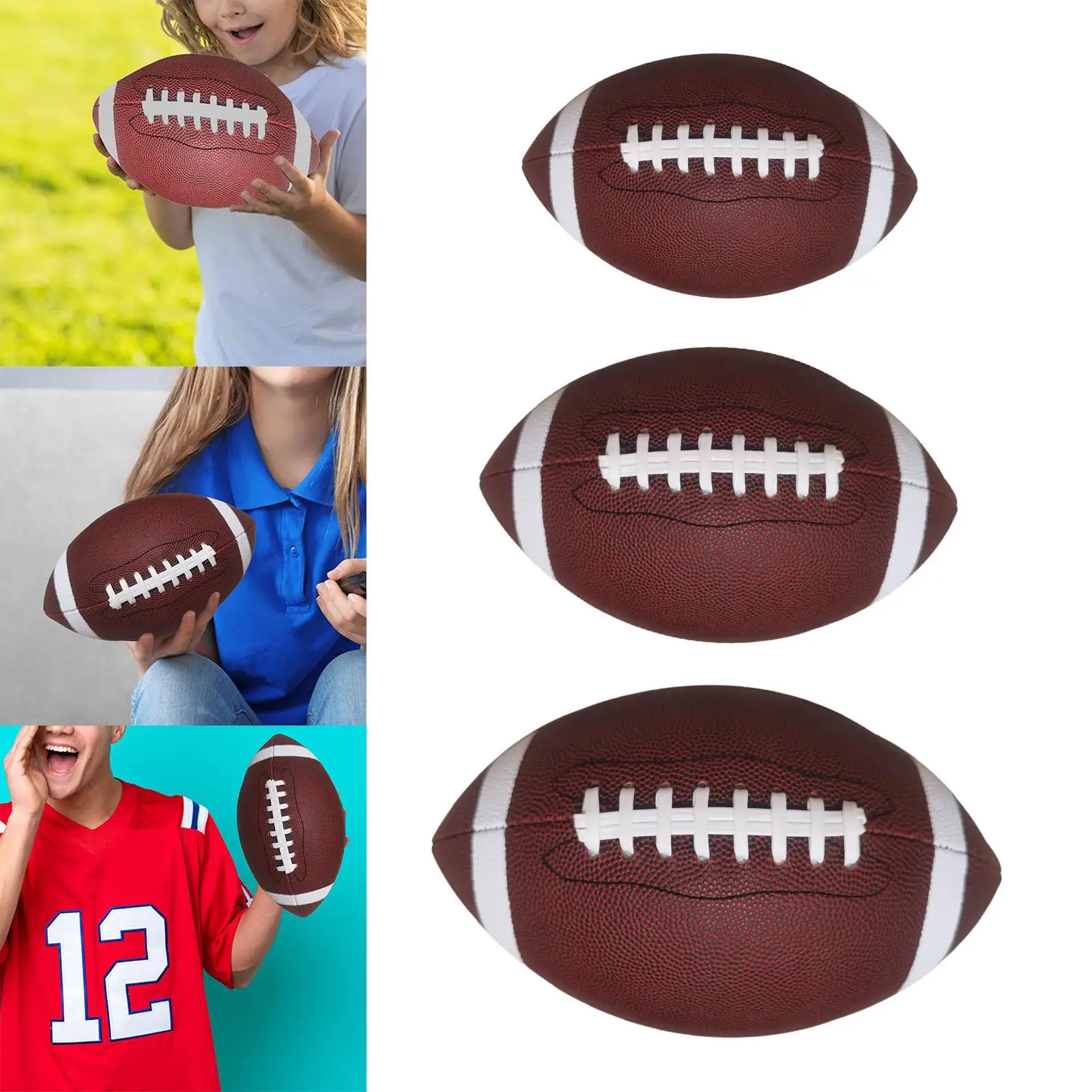 American Football Official Football Gift Lightweight Accessories Rugby Ball Standard Competition Ball for Game Playing Indoor