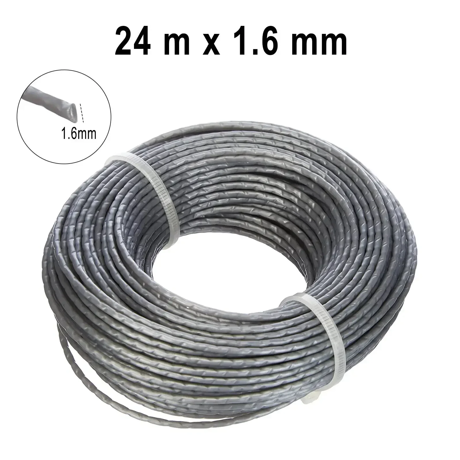 24m*1.6mm Mowing Nylon Grass Trimmer Rope Brush Cutter Strimmer Line Mowing Wire Lawn Mower Accessory For ART 23/26/30