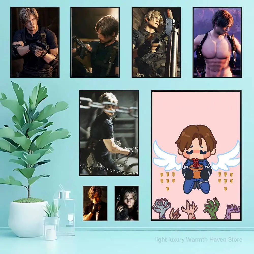 

L-Leon Scott K-Kennedy Club Bar Paper Vintage Poster Wall Art Painting Bedroom Study Stickers