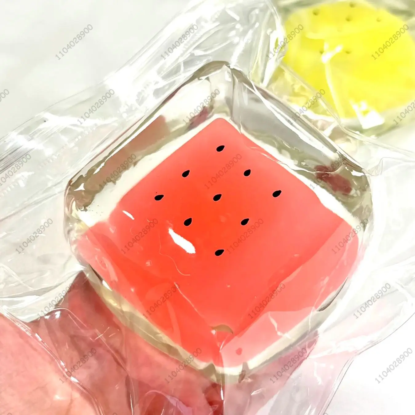 Watermelon Ice Block Taba Squishy Liquid Sand Watermelon Mochi Jelly Silicone Squeeze Mochi Toy Stress Release Hand Relax Toy