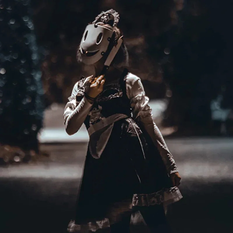 Masque LED d'invasion de grande hauteur, masque de Sniper japonais Tenkuu Shinpan, accessoires de Costume de Cosplay, masque de fête d'halloween