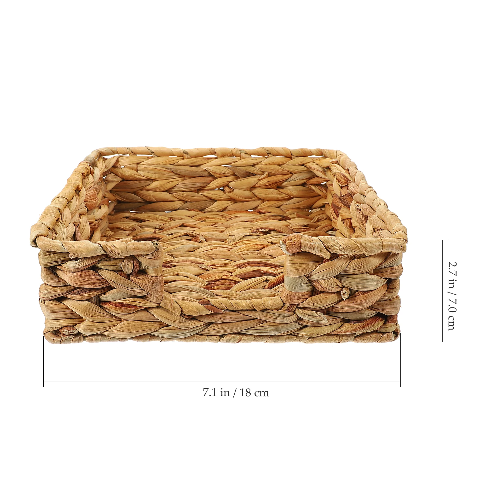

Woven Straw Basket Rectangular Storage Baskets for Shelves Home Desk Decorative Boxes Multi-functional Handcrafted Durability