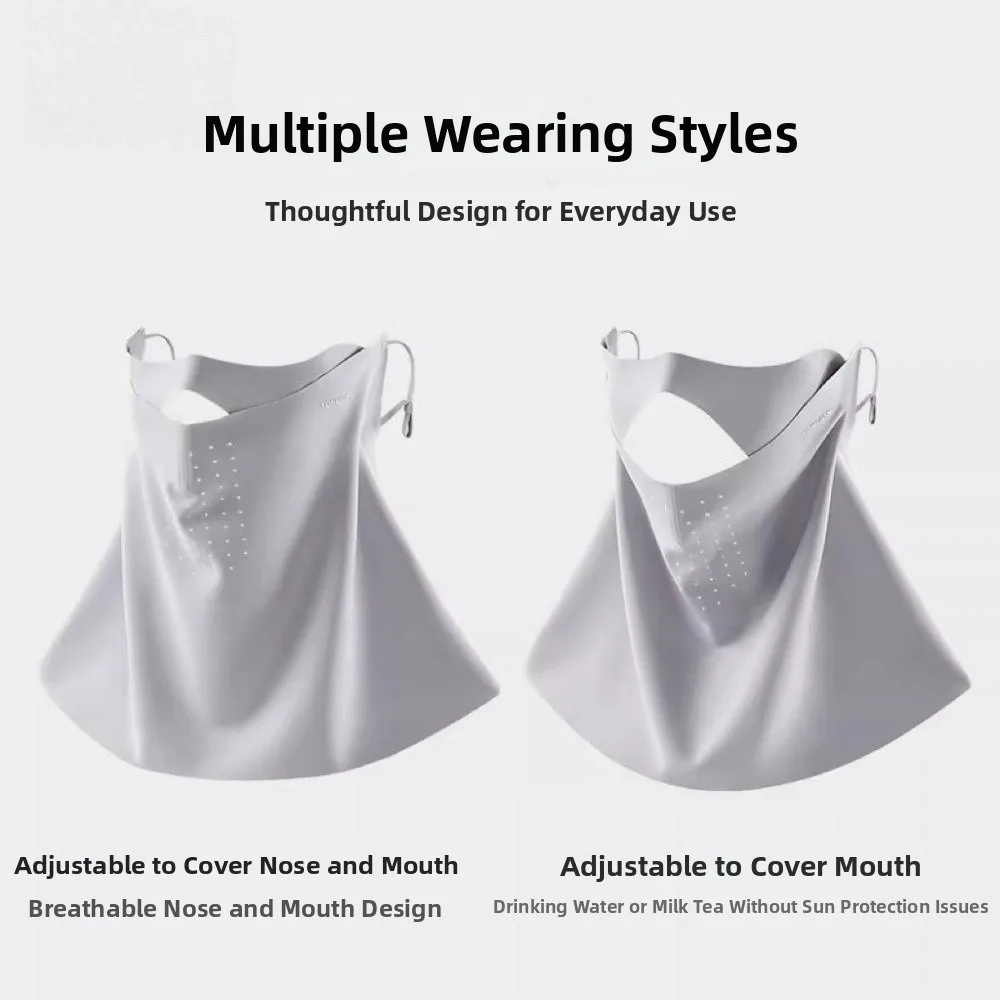 

Thin Cabin-style Face Shield Breathable UV-proof Material Sunscreen Face Cover Neck Protection Can Drink Water