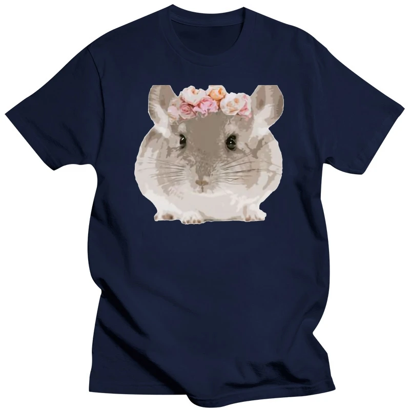 Chinchilla Male T-Shirts Summer Short Sleeve Tees Shirts For Man O-Neck 100% Cotton Tshirt Men Fitness Clothin