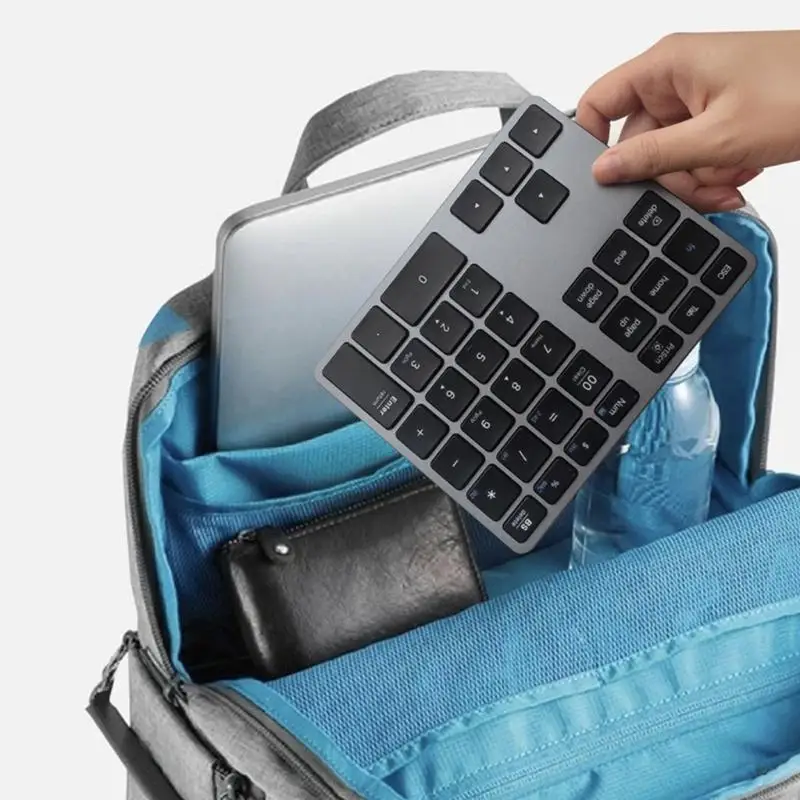 LX0B Rechargeable Numeric Pad for Laptop Desktop,PC Mini Financial Account Numpad Dual Bluetooth-compatible Number Pad
