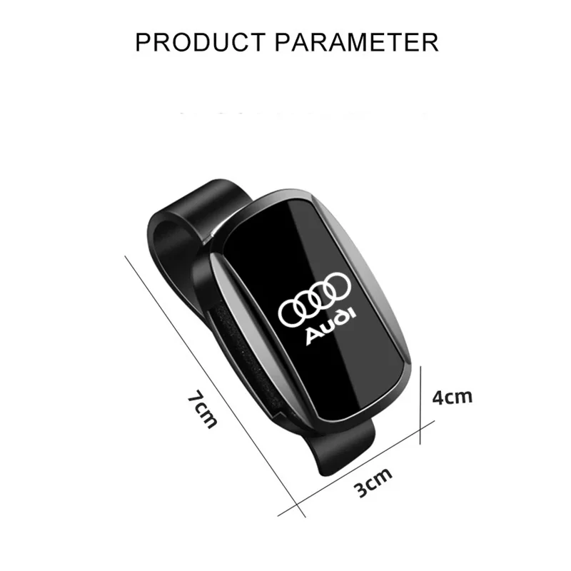 Car Sunshades Glasses Case Sunglasses Holder Glasses Clip For Audi A1 A2 A3 A4 A5 A6 A7 A8 Q1 Q2 Q3 Q4 Q5 Q6 Q7 Q8 TT S5 B8 S1 - view 6