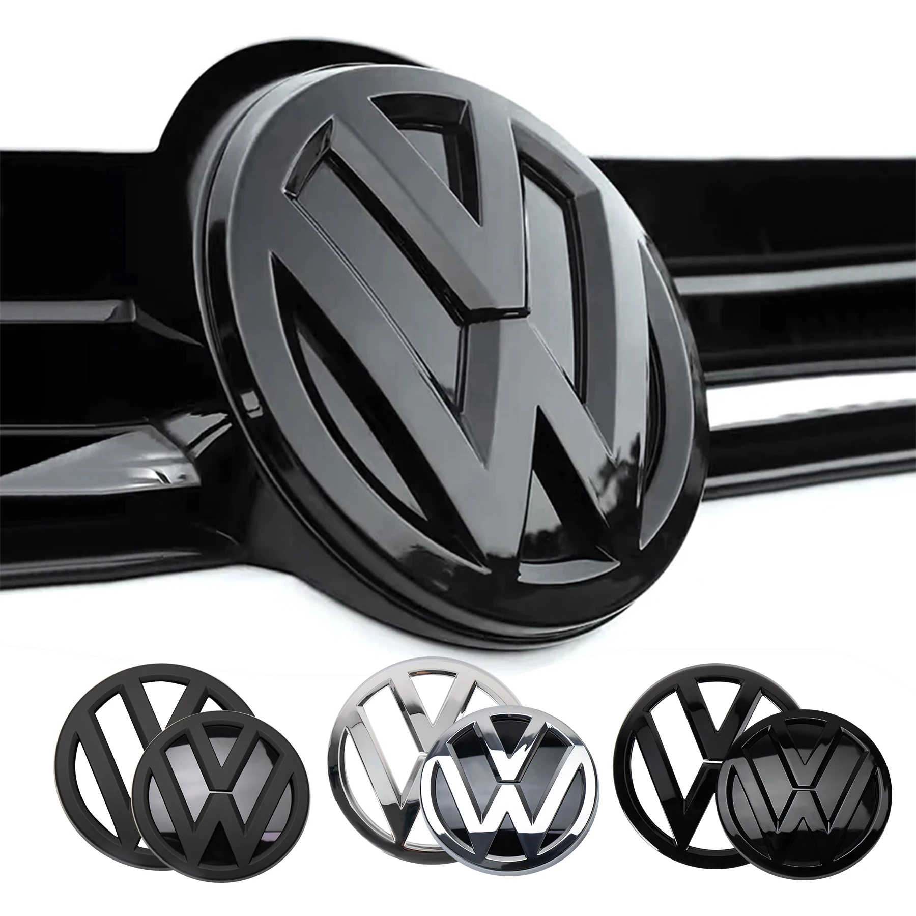 1/2Pcs Car Front Bonnet Grill Rear Trunk Emblem Logo Cover Replacement Badge For Volkswagen VW Golf 7 MK7 2014 2015 2016 2017