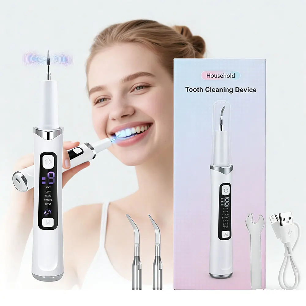 

Electric Ultrasonic Dental Scaler 5 Modes Calculus Oral Tartar Remover Tooth Stain 9 Levels Cleaner Teeth Whitening Oral Care