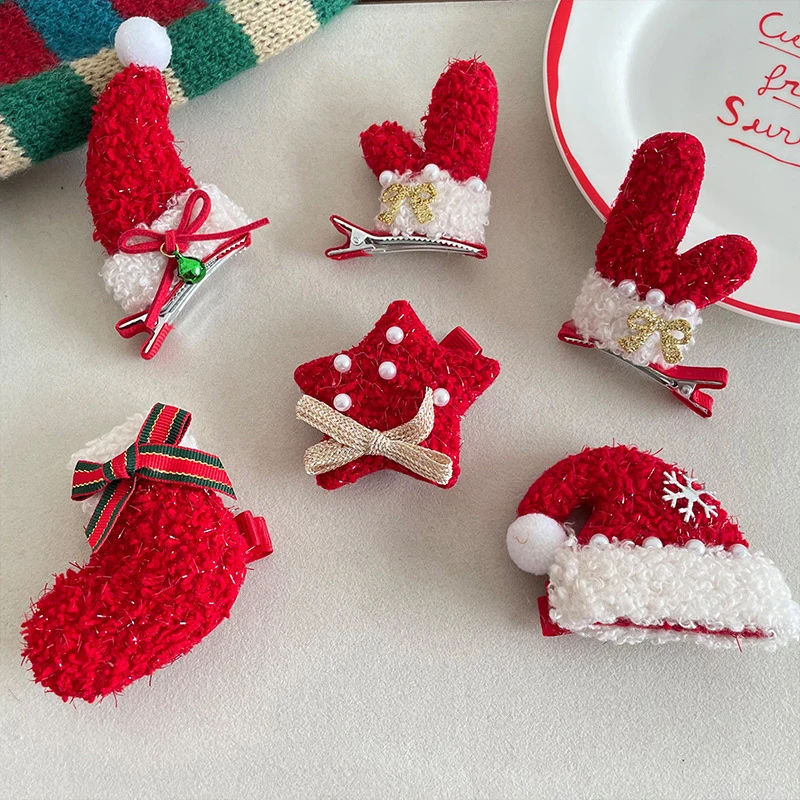 Grampo de cabelo de natal para mulheres meninas doces crianças chifre de veado estrela hairpin acessórios de cabelo ano novo presentes de festa de natal