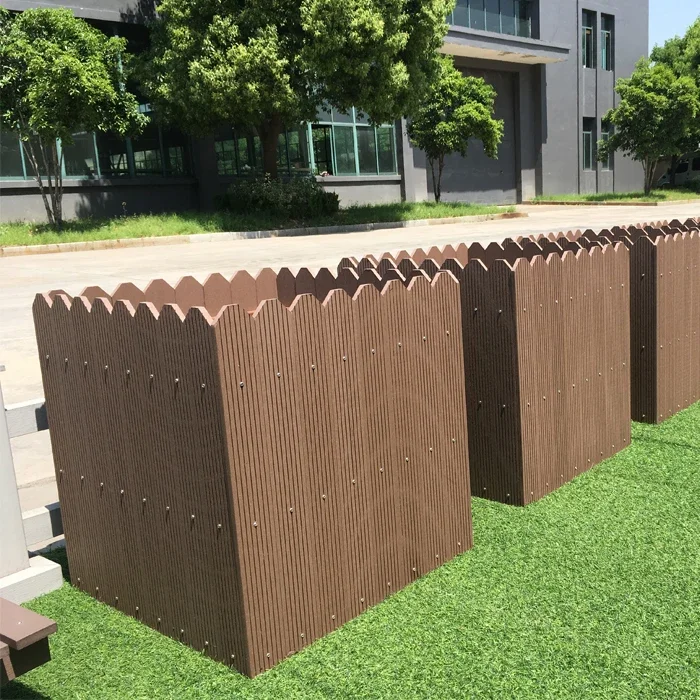 Unique Large Rectangular Plant Pot Planter Box Outdoor Wpc Boards Garden Pots For Plant Flowers And Vegetables