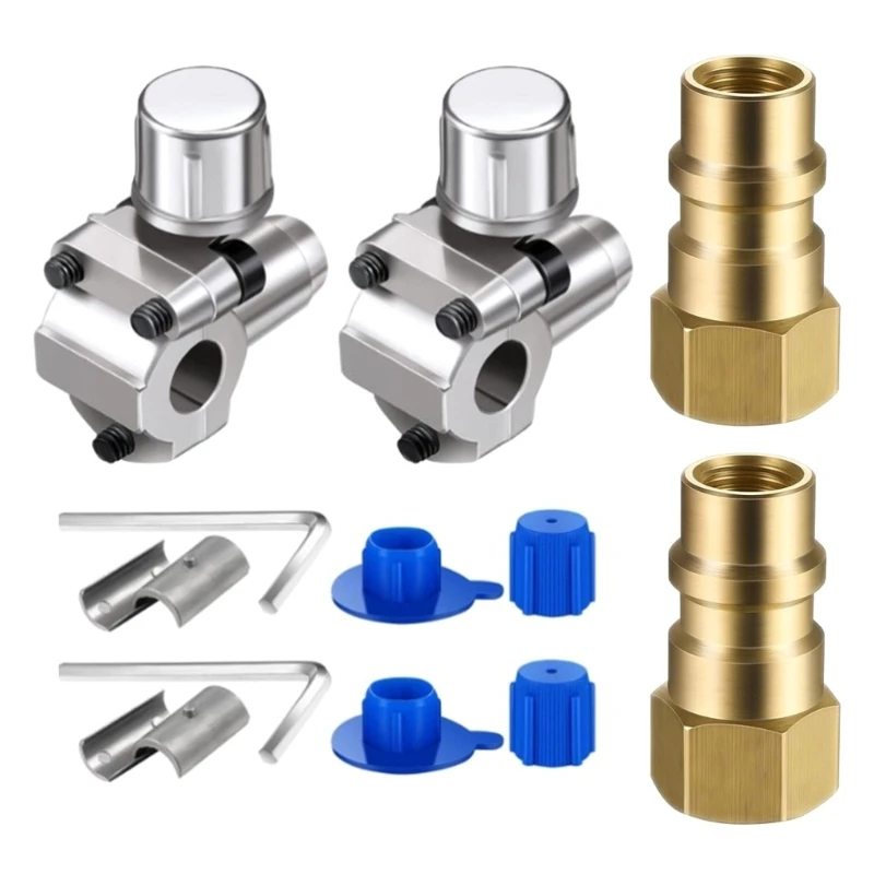 to R134A Air Conditioner Fitting Conversion Adapter Quick Coupler Valves Retrofits Adapter Valves for Air Dropshipping