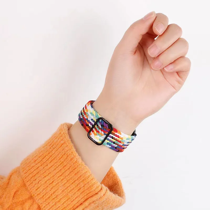 نايلون مضفر حزام لساعة سامسونج ، نسيج سوار ، معصمه ل Amazfit GTR ، GTS الفرقة ، 3 ، 4 ، 5 ، 6 ، هواوي ، 22 مللي متر ، 20 مللي متر