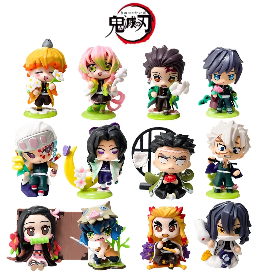2026 New Demon Slayer Tanjiro Kamado Nezuko anime cartoon figure blind box creative personalized statue model ornament surprise - view 5