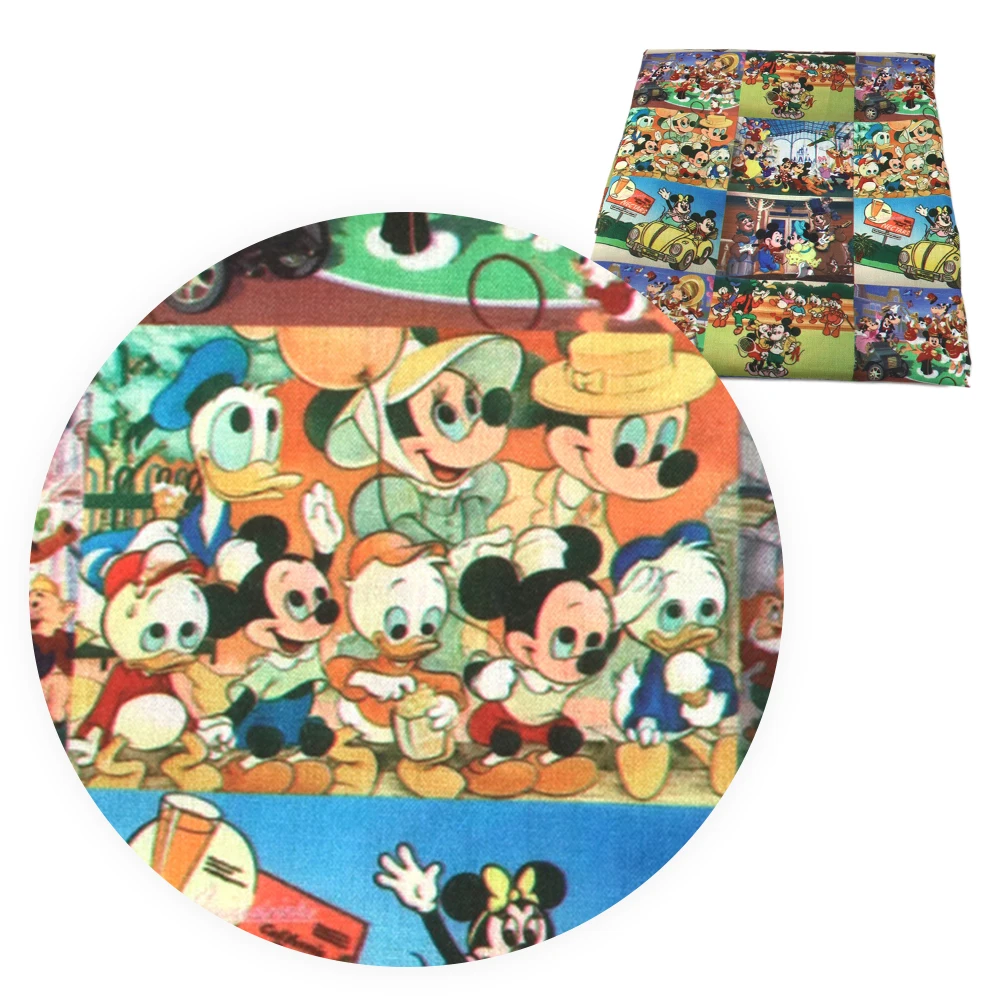 Disney mickey minnie 50*145cm Poliészter Pamut Ablakszövet Összevarrás quilting Ablakszövet Szabóipar Materiális DIY handmade