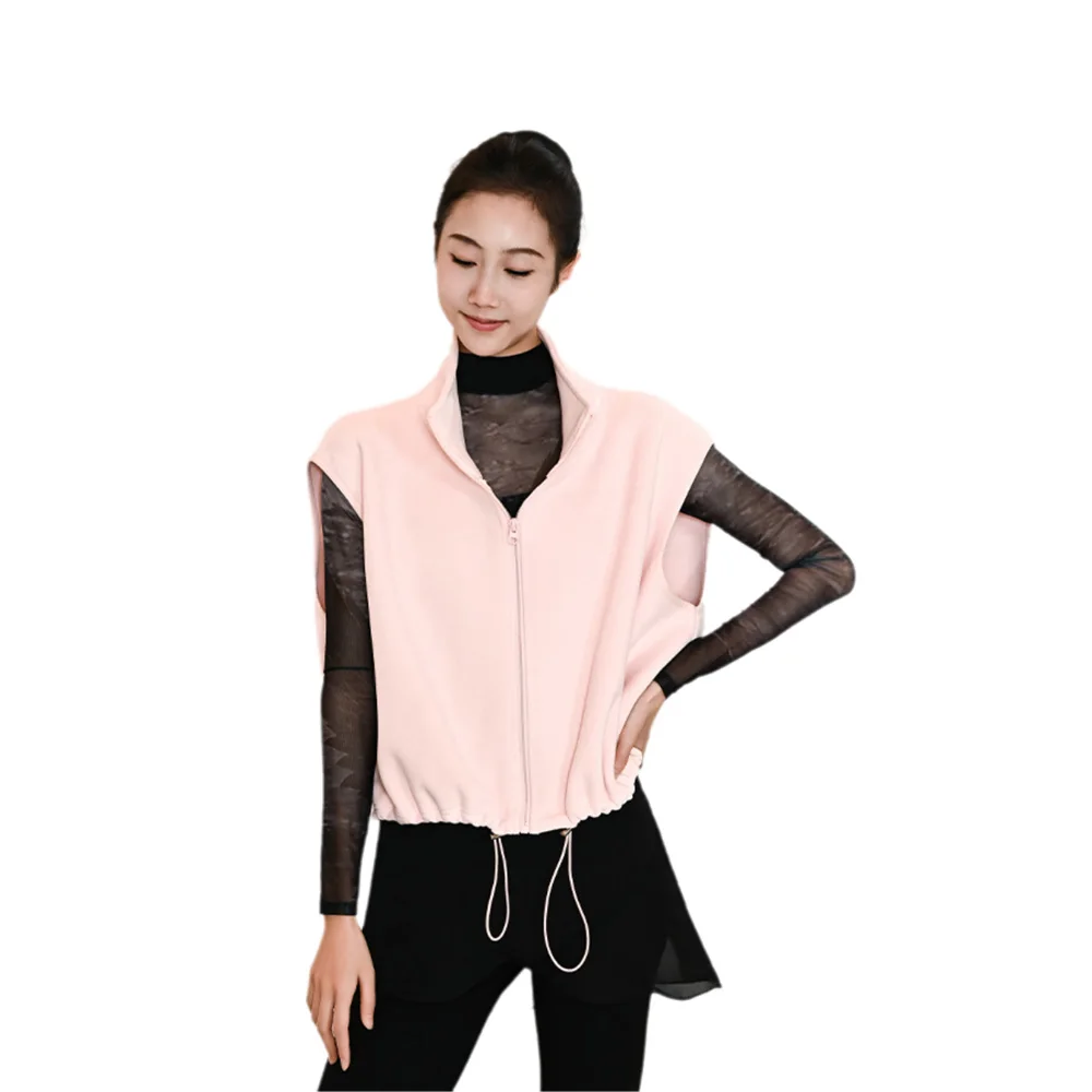 Macacão de balé, estilo feminino adulto profissional, dança de emagrecimento, prática de ioga, colete quente de lã olímpica de outono e inverno