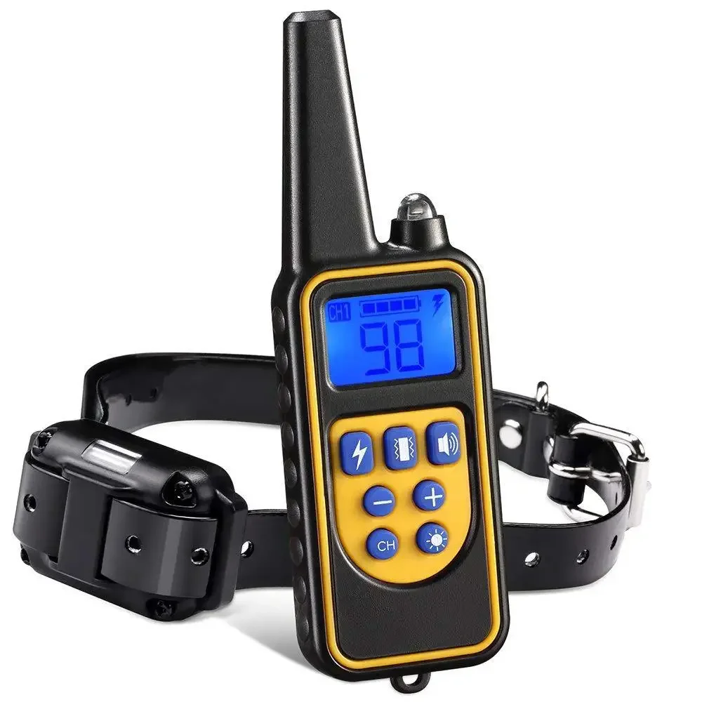 

Electric Dog Training Collar Pet Remote Bark Control Waterproof Rechargeable with LCD Display for Dog Shock Vibration Sound