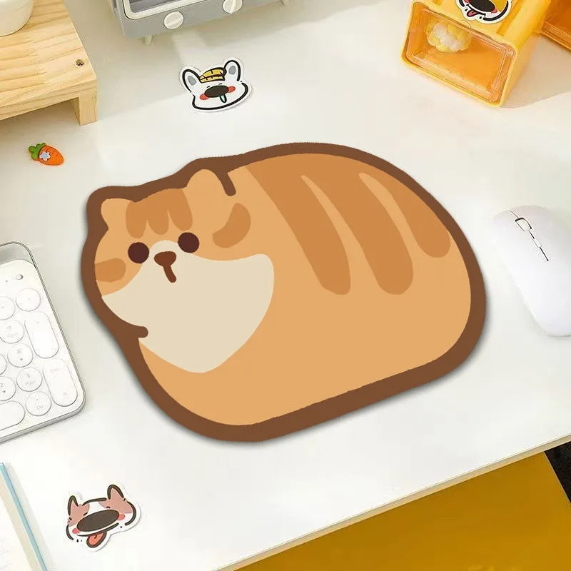 Cute Cat Mouse Pad Small Durable Non Slip Dormitory Girls Wrist Rest Mousepad Office Computer Desk Mat Gaming Accessories ﻿