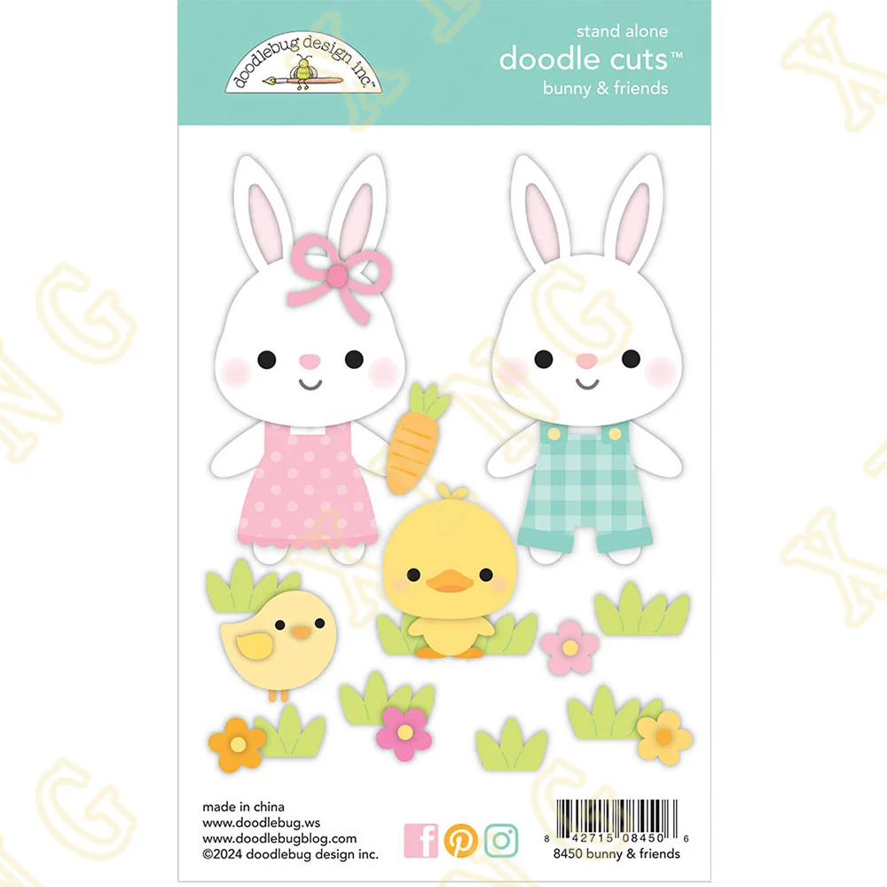 

Happy Easter Bunny And Friends Metal Craft Cutting Dies Diy Scrapbook Paper Diary Decoration Card Handmade Embossing New Product