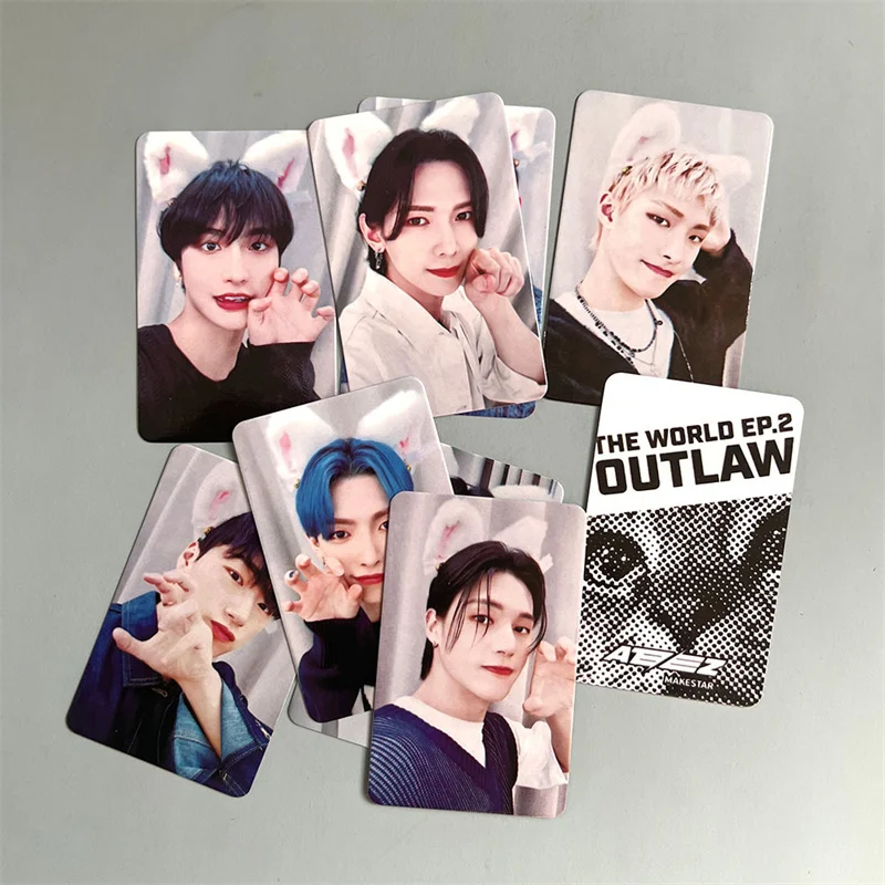 KPOP 8pcs/set ATEEZ Album 4th ATINY MEMBERSHIP KIT LOMO Card Random Card Photo Card Hongjoong Seonghwa Yunho Yeosang Postcard