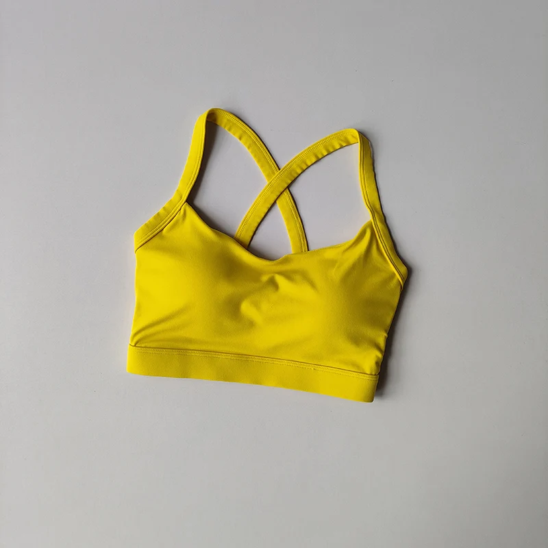Sportunterwäsche für Frauen mit dünnen Trägern, schönem Rücken, stoßfestem Lauf-Yoga-Anzug, Weste, Pilates-Training, Fitness-BHs – Detail 7