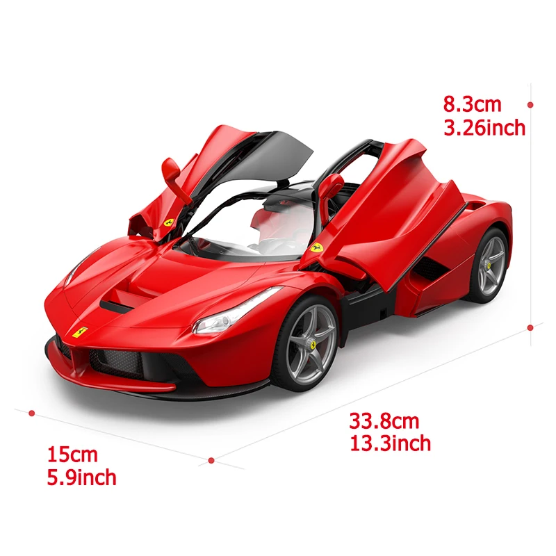RASTAR Ferrari Laferrari RC Car Supercars 1:14 Scale 4.8V 600mAh LED Lights Open The Doors Toys Gifts For Child Adult