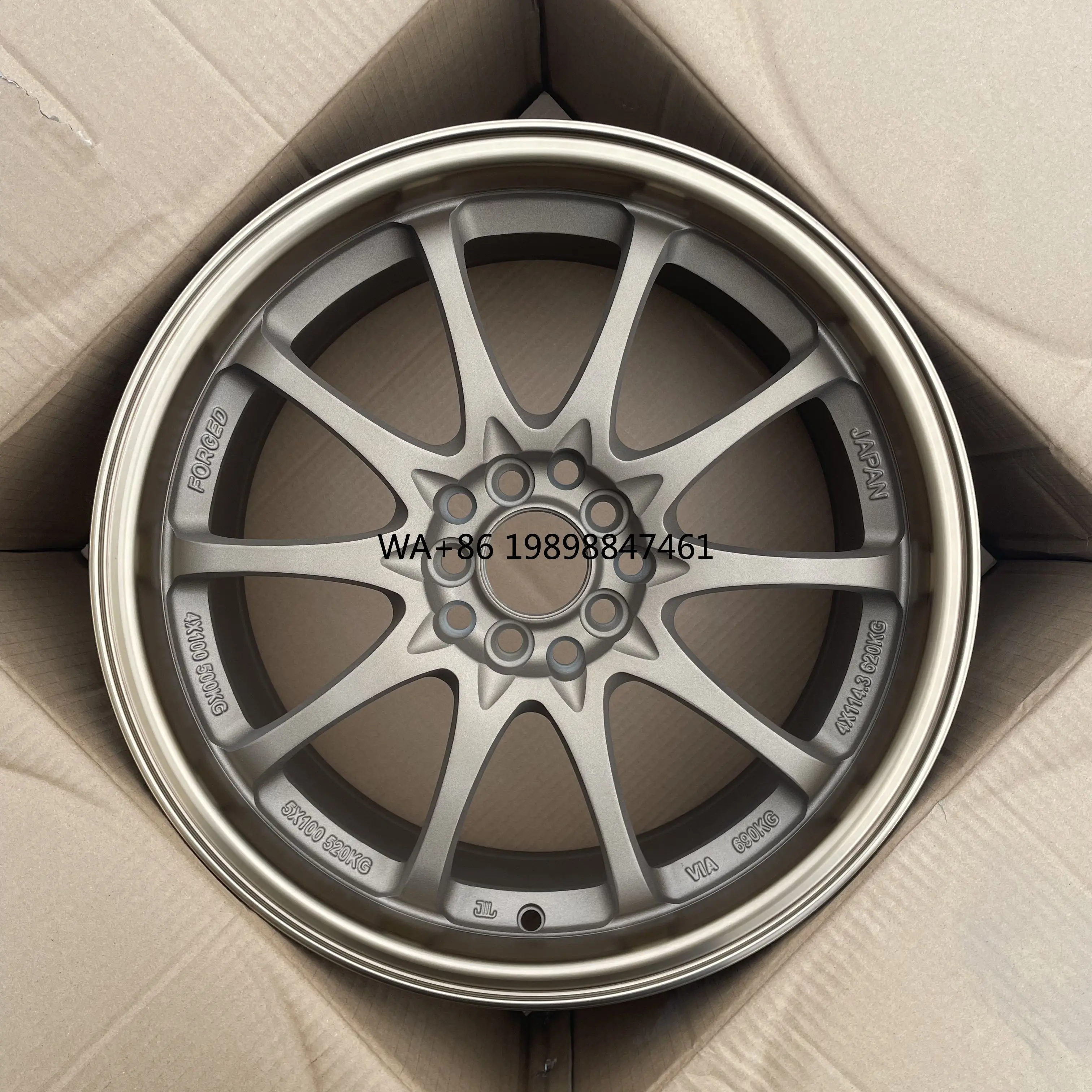 

GPWYK 17/18 Inch Flow Forming Wheels Aluminum Alloy Bronze 5x100/5x114.3 for Honda Toyota Mazda Mitsubishi Kia Lexus Alloy Rims