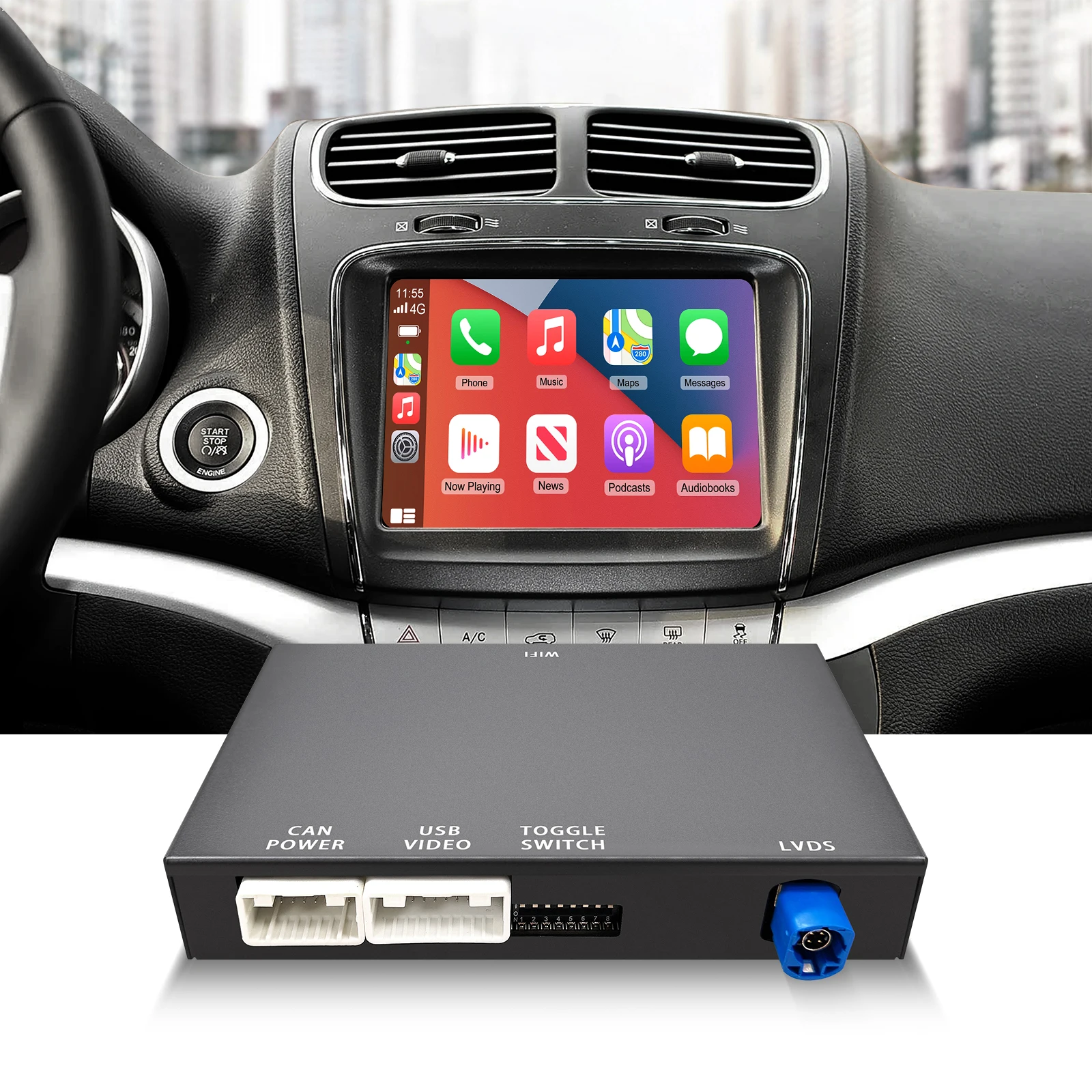 ANYFAR Wireless CarPlay Android Auto retrofit kit decoder box for