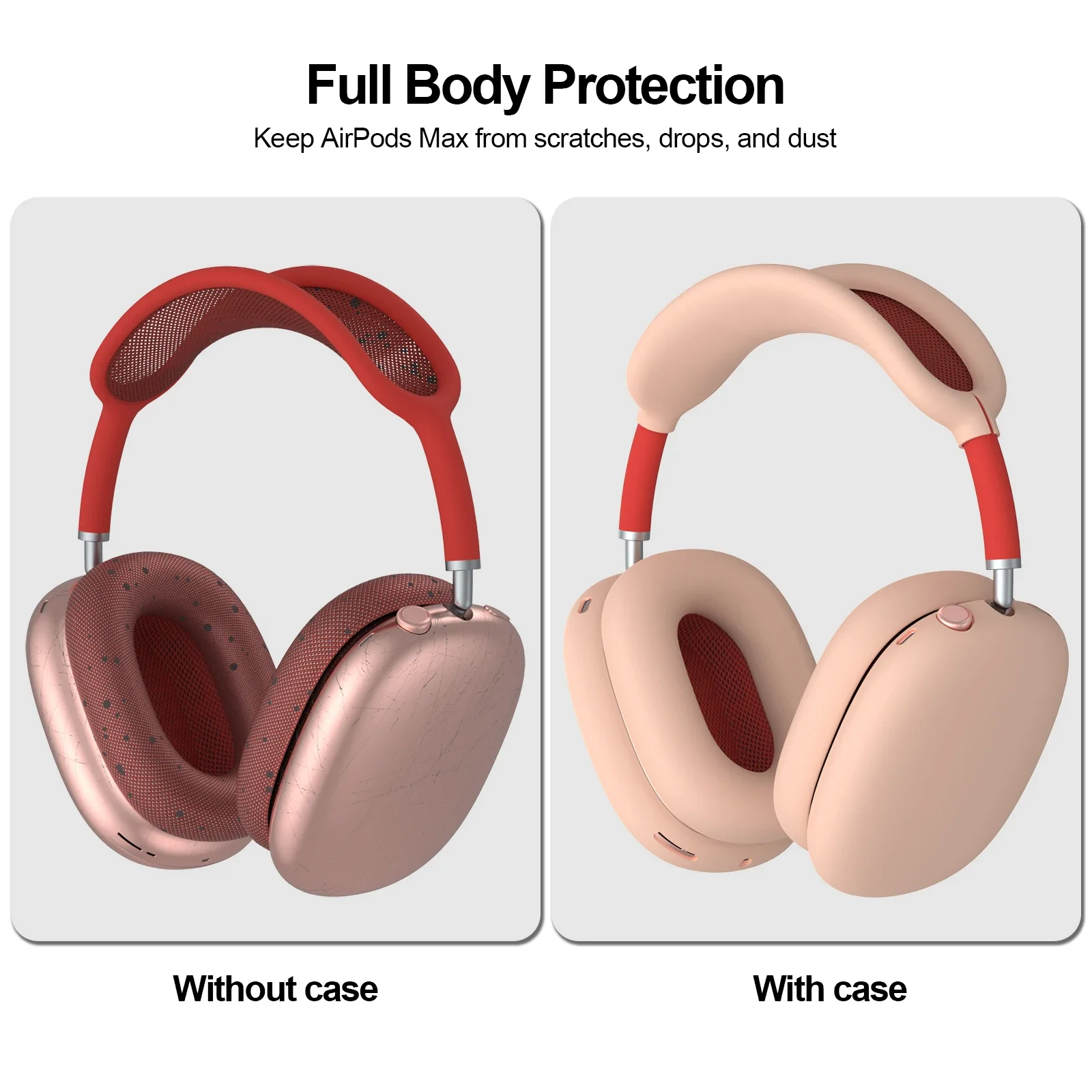 Silicone Shockproof Case For AirPods Max Ear Pad Ear Cups Headband Cover Ear Cushion/Ear Muff Protector for AirPods Max view 6