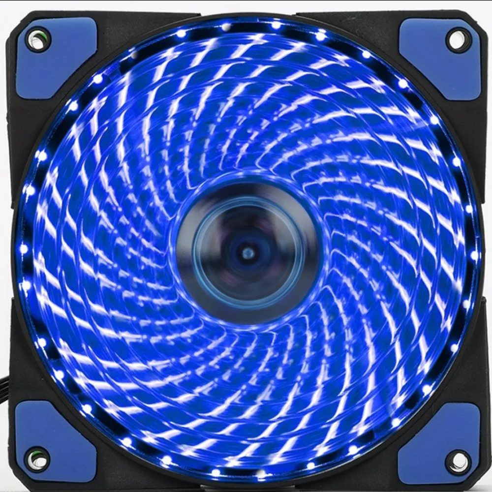 120mm RGB Computer-Gehäuselüfter PC-Gehäuselüfter 15 Lichter Streamer 12025 Chassis-Lüfter RGB LED PWM Licht Wärmeableitungslüfter