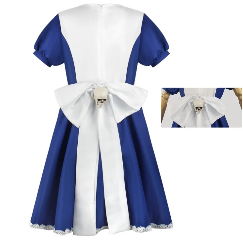 لعبة جديدة أليس الجنون يعود تأثيري حلي أليس خادمة فستان موحد الكبار النساء هالوين أنيمي الفتيات كرنفال فستان حفلة